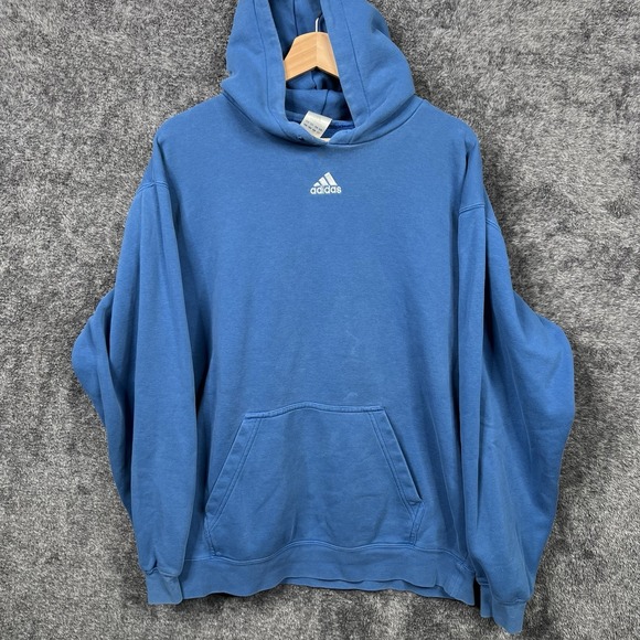 adidas Other - Vintage Y2K Adidas Embroidered Center Logo Pullover Hoodie Blue Men's Medium